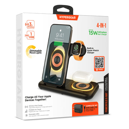 The Ultimate Apple Charging Station – Fast & Tangle-Free 4-in-1 Wireless Charger for iPhone, Apple Watch & AirPods.