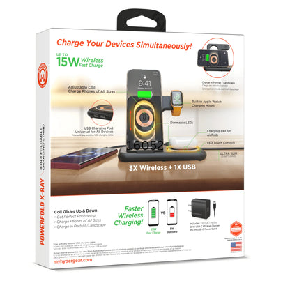 The Ultimate Apple Charging Station – Fast & Tangle-Free 4-in-1 Wireless Charger for iPhone, Apple Watch & AirPods.