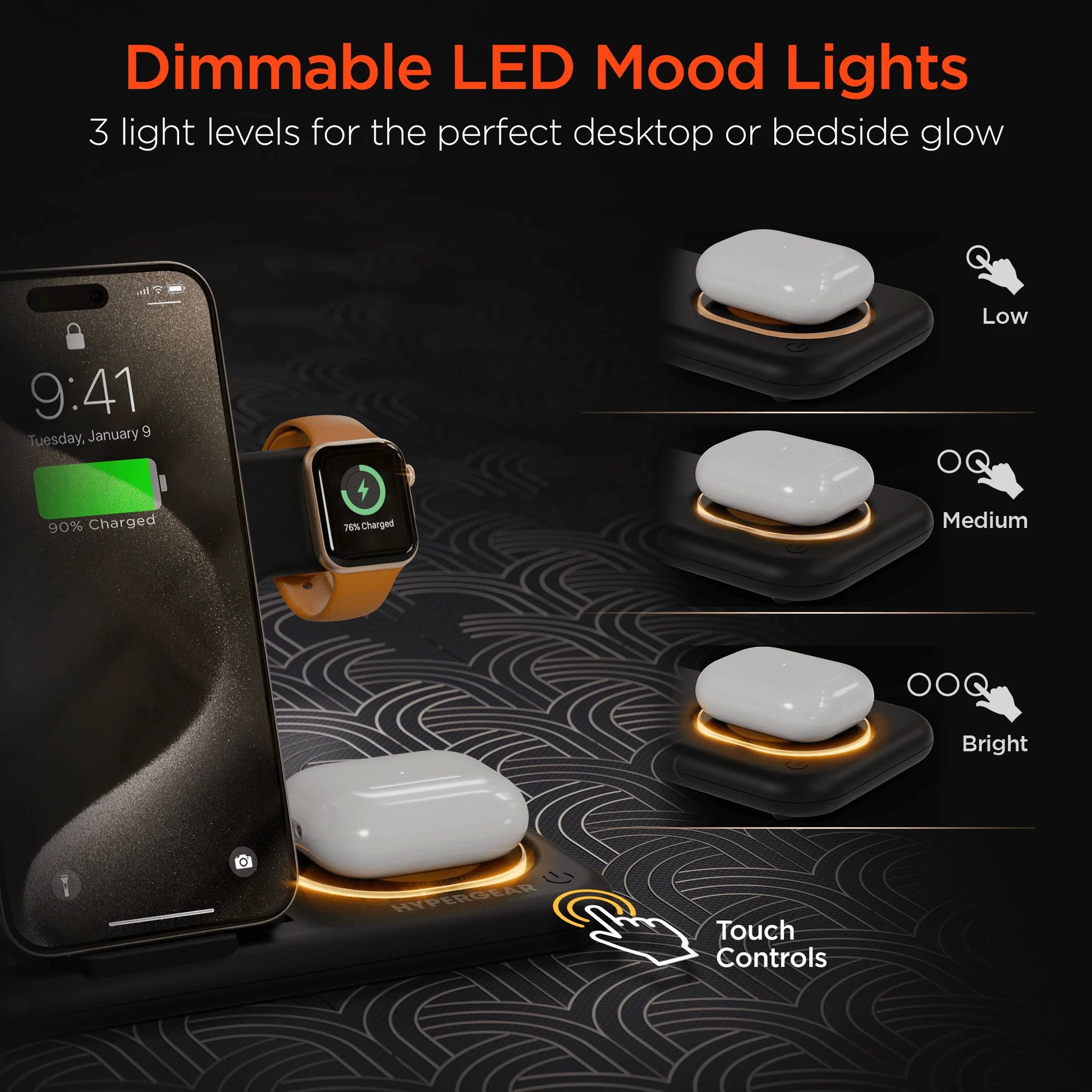 The Ultimate Apple Charging Station – Fast & Tangle-Free 4-in-1 Wireless Charger for iPhone, Apple Watch & AirPods.